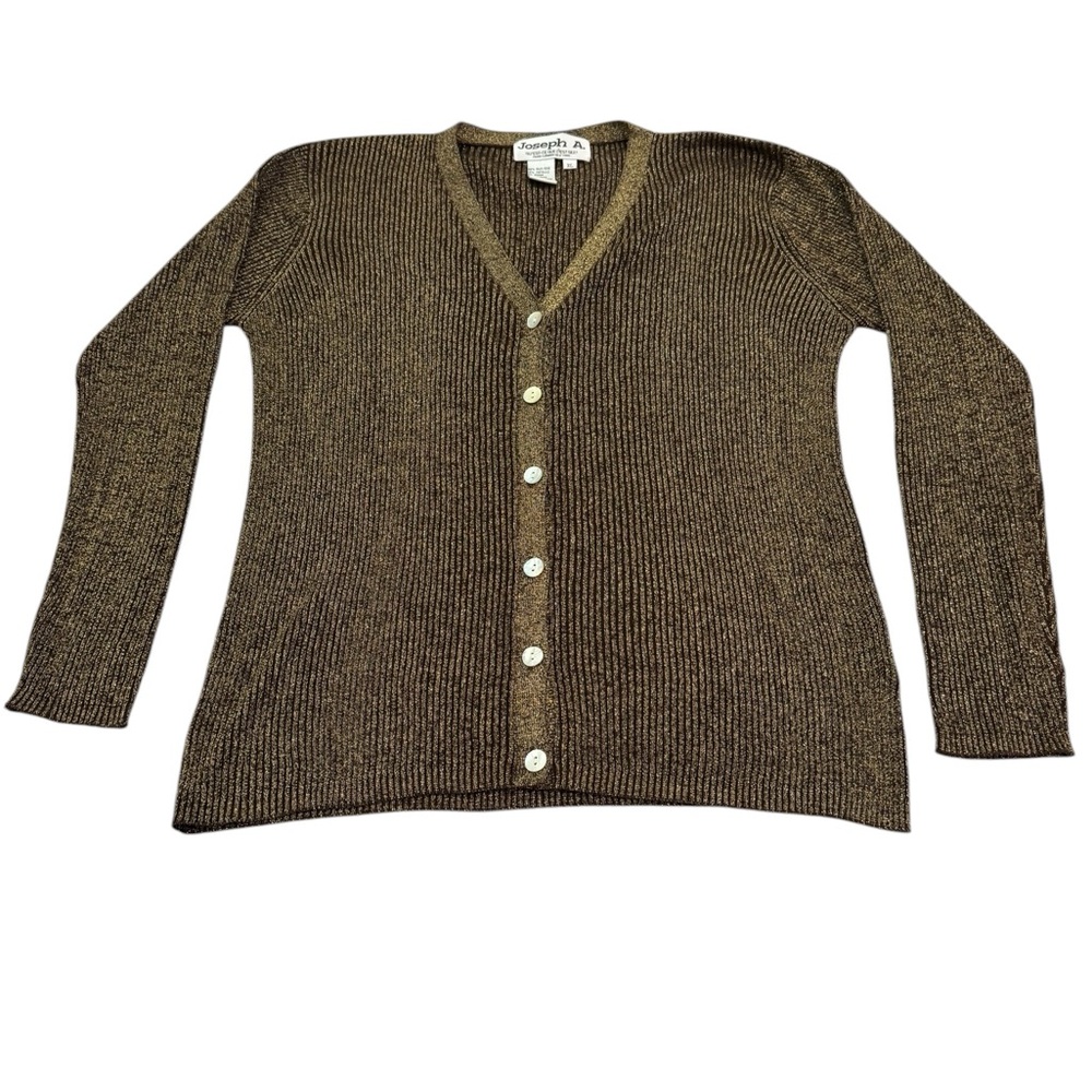 Joseph A Knit Silk Blend Button Down Cardigan Sweater XL